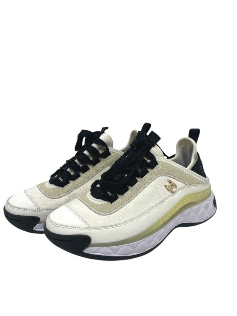 Chanel Sneakers Mixed Fiber Canvas White